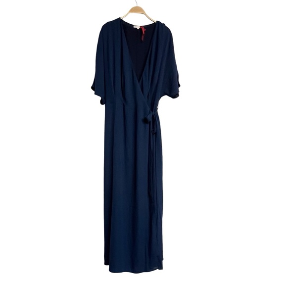 New Standards & Practices Short Sleeve Wrap Maxi Dress - Picture 3 of 7